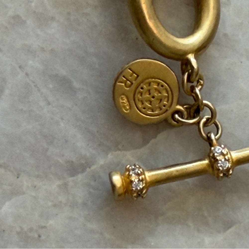 Frieda Rothman Heavy Link Gold and Black Reverse Bracelet with Pavé Accents - Picture 4 of 4